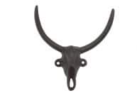 Cast Iron Bull Head Skull Decorative Metal Wall Hooks 6