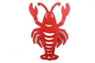 Rustic Red Cast Iron Lobster Trivet 11