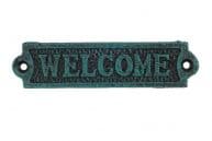 Seaworn Blue Cast Iron Welcome Sign 6