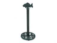 Seaworn Blue Cast Iron Fish Extra Toilet Paper Stand 15