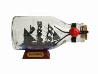 Ben Franklins Black Prince Pirate Ship in a Glass Bottle 5