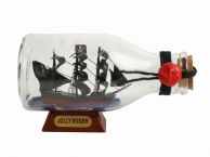 Captain Hooks Jolly Roger from Peter Pan Pirate Ship in a Glass Bottle 5