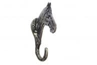Rustic Silver Cast Iron Horse Hook 8