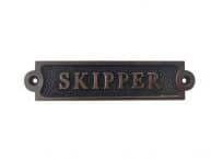 Antique Copper Skipper Sign 6
