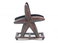 Rustic Copper Cast Iron Starfish Napkin Holder 6