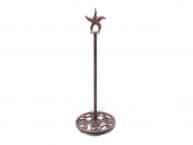 Rustic Copper Cast Iron Starfish Extra Toilet Paper Stand 15