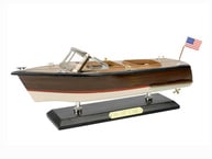 Wooden Chris Craft Runabout Model Speedboat 14