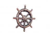 Rustic Copper Cast Iron Ship Wheel Bottle Opener 3.75