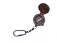 Antique Copper Compass Key Chain with Lid 5