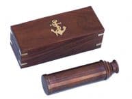 Deluxe Class Captains Antique Copper Spyglass Telescope 15 with Rosewood Box