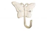 Whitewashed Cast Iron Butterfly Hook 6