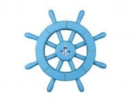 Light Blue Decorative Ship Wheel with Anchor 12