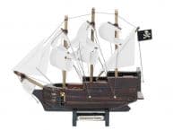 Wooden Captain Kidds Adventure Galley Model Pirate Ship with White Sails Christmas Ornament 7