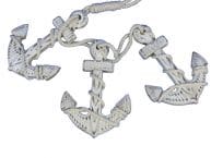 Wooden Rustic Whitewashed Decorative Triple Anchor Set 7