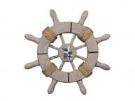 Rustic Decorative Ship Wheel With Seagull 6